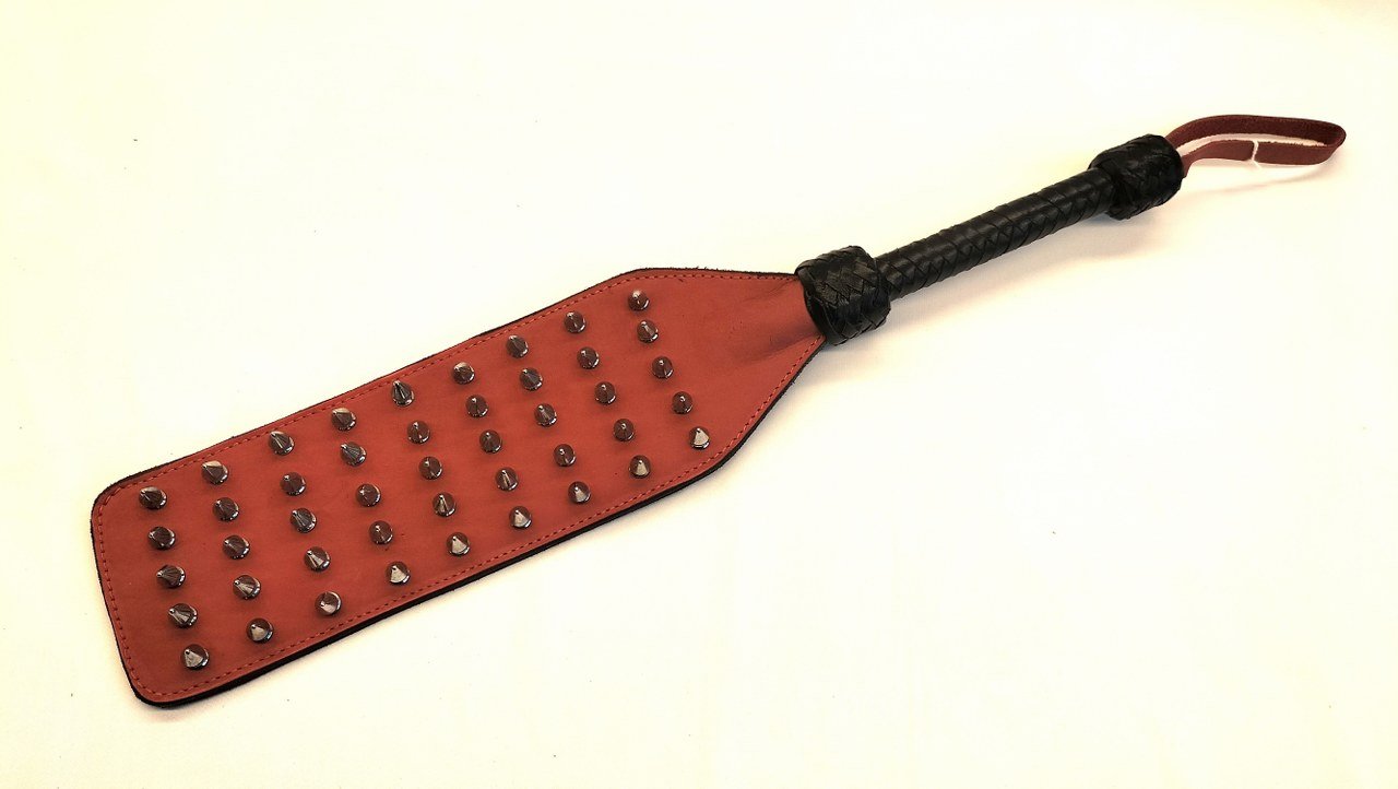 Nubuck Paddle 26cm Studs - Heavy Impact Play Edge Play BDSM Toy - BDSM - SM - speeltjes
