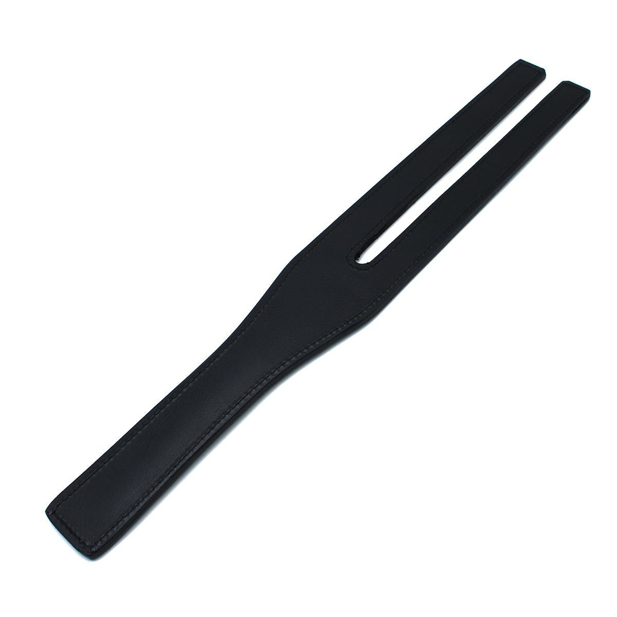 Black Leather Y-Split Paddle – Leren Impact Paddle met Gespleten Slagvlak