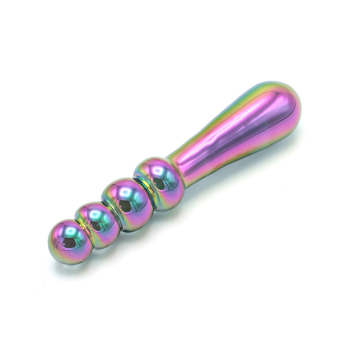 Kiotos Glass Rainbow – Handgemaakte Glazen Dildo met Kralen