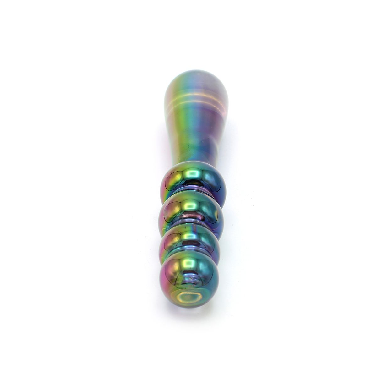 Kiotos Glass Rainbow – Handgemaakte Glazen Dildo met Kralen