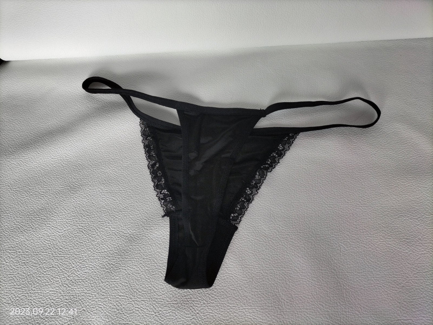 Please Daddy slipje zwart met effectprint - SM - speeltjes