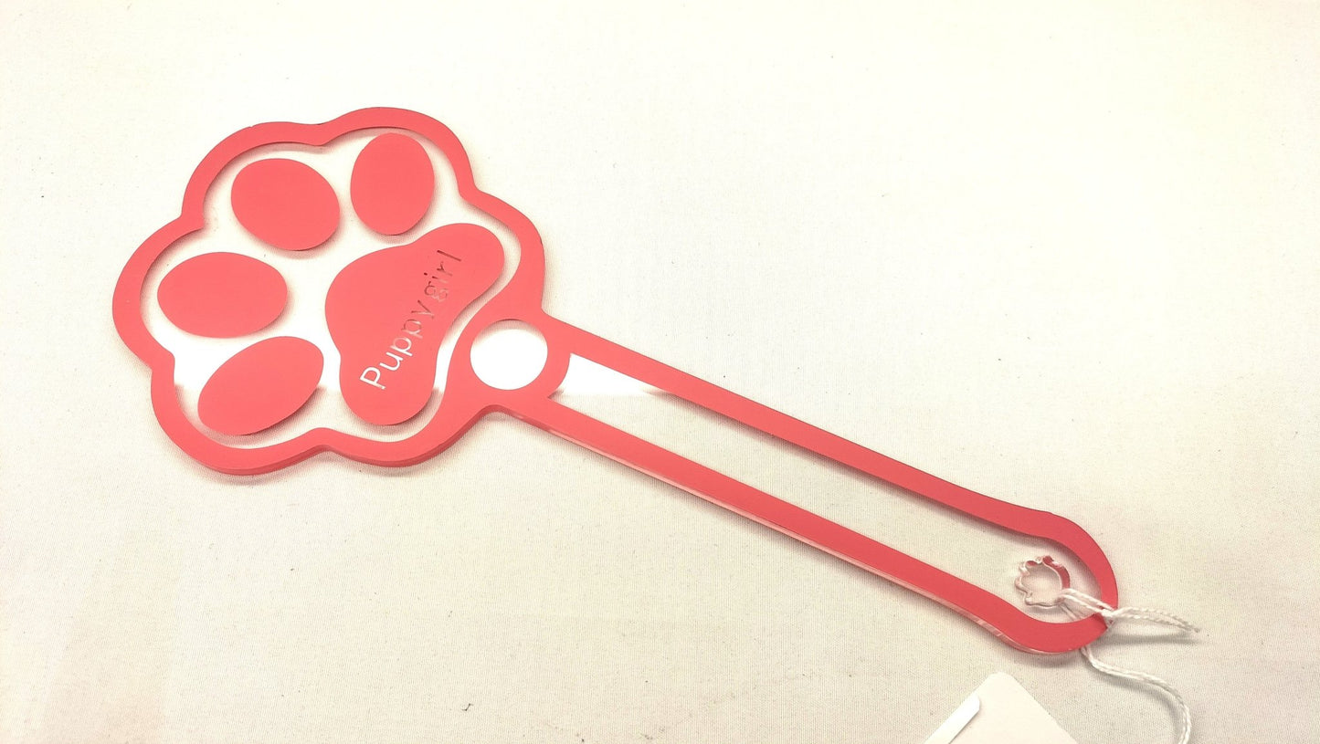 Plexi Hondenpoot Paddel Roze - Puppy BDSM Paddel voor Puppy Play - Impact Toys - SM - speeltjes