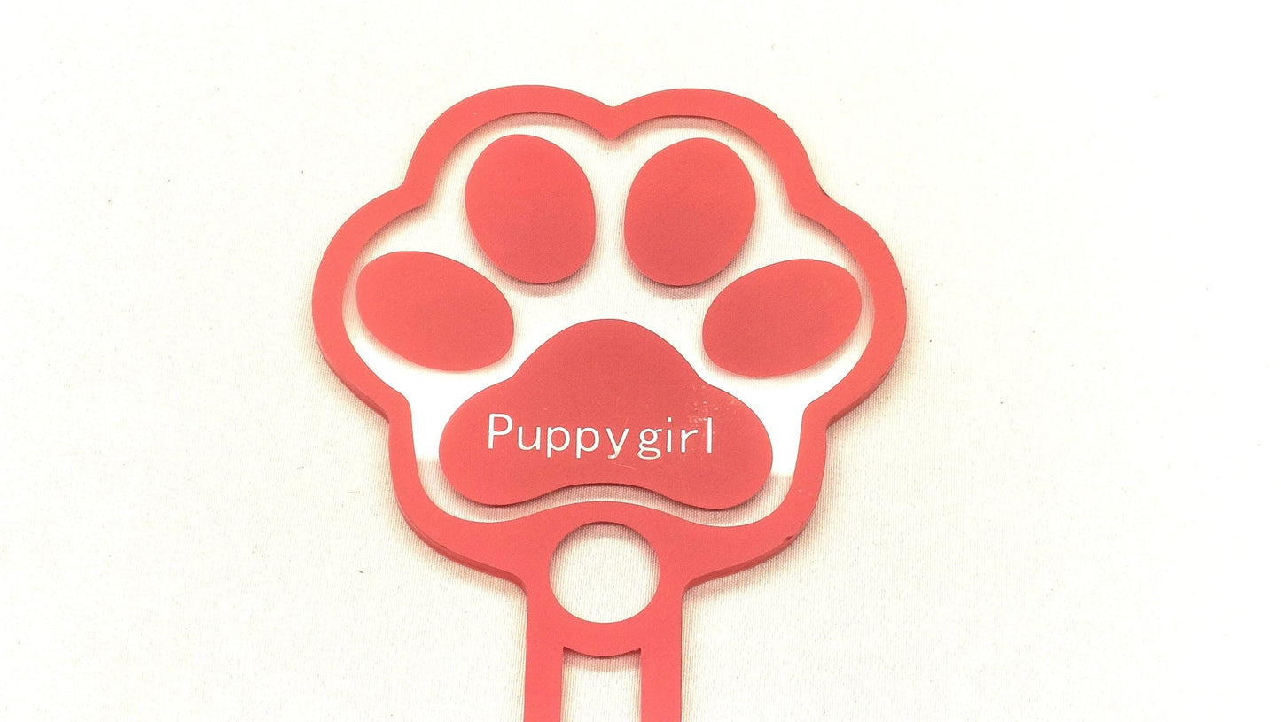 Plexi Hondenpoot Paddel Roze - Puppy BDSM Paddel voor Puppy Play - Impact Toys - SM - speeltjes