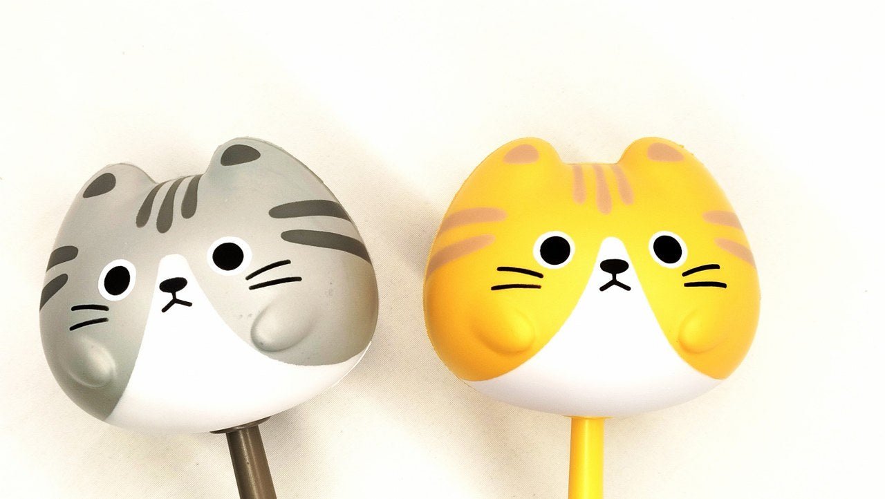 Poezen Slapper Geel of Grijs - Speelse BDSM Paddle met Kattenkop - BDSM Paddle - SM - speeltjes