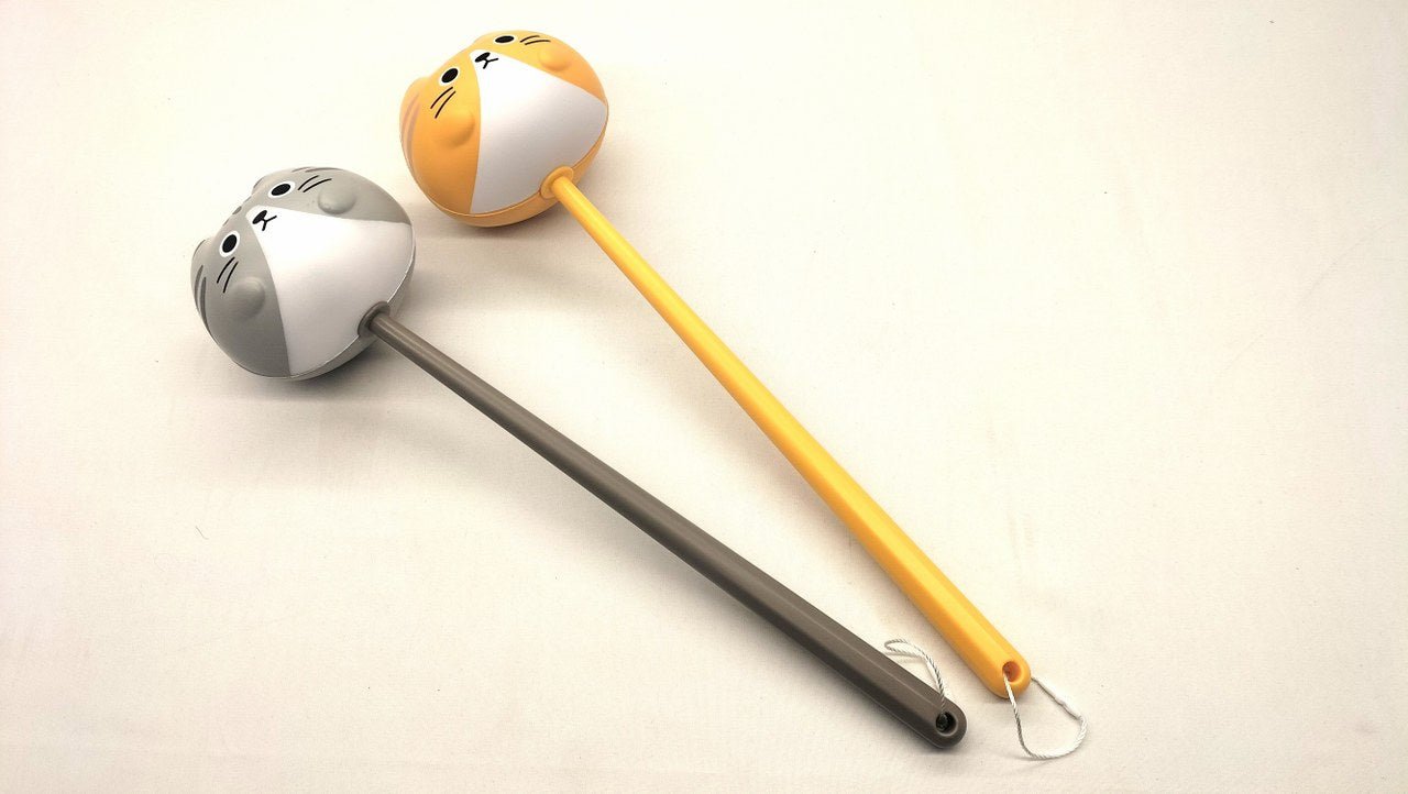 Poezen Slapper Geel of Grijs - Speelse BDSM Paddle met Kattenkop - BDSM Paddle - SM - speeltjes