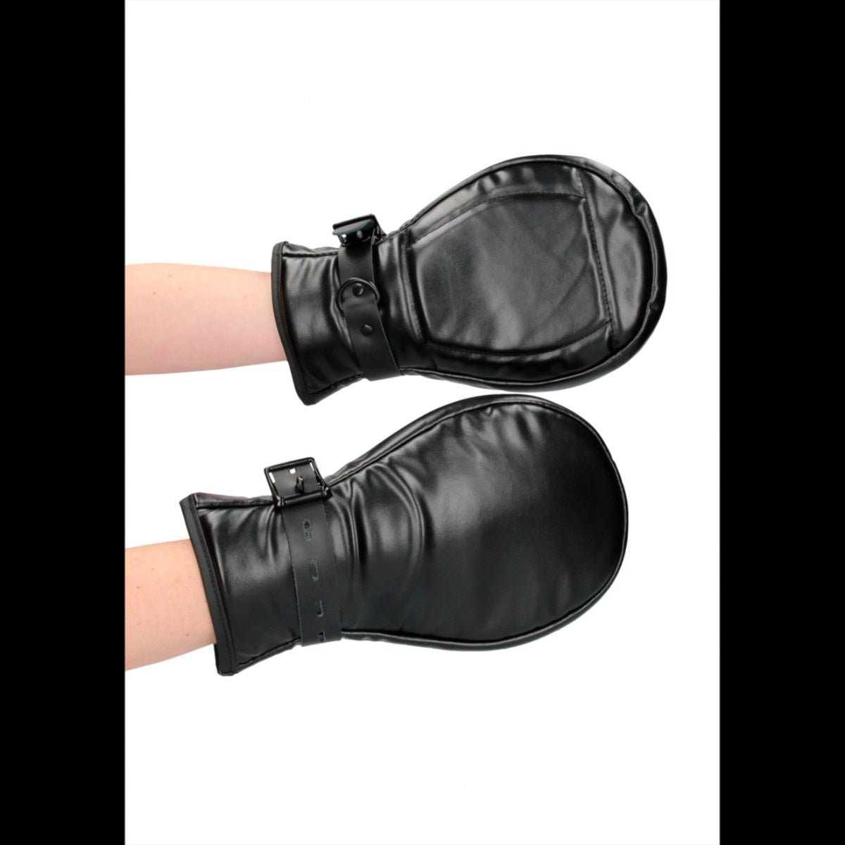 Puppy play handschoenen zwart met slotje - SM - speeltjes