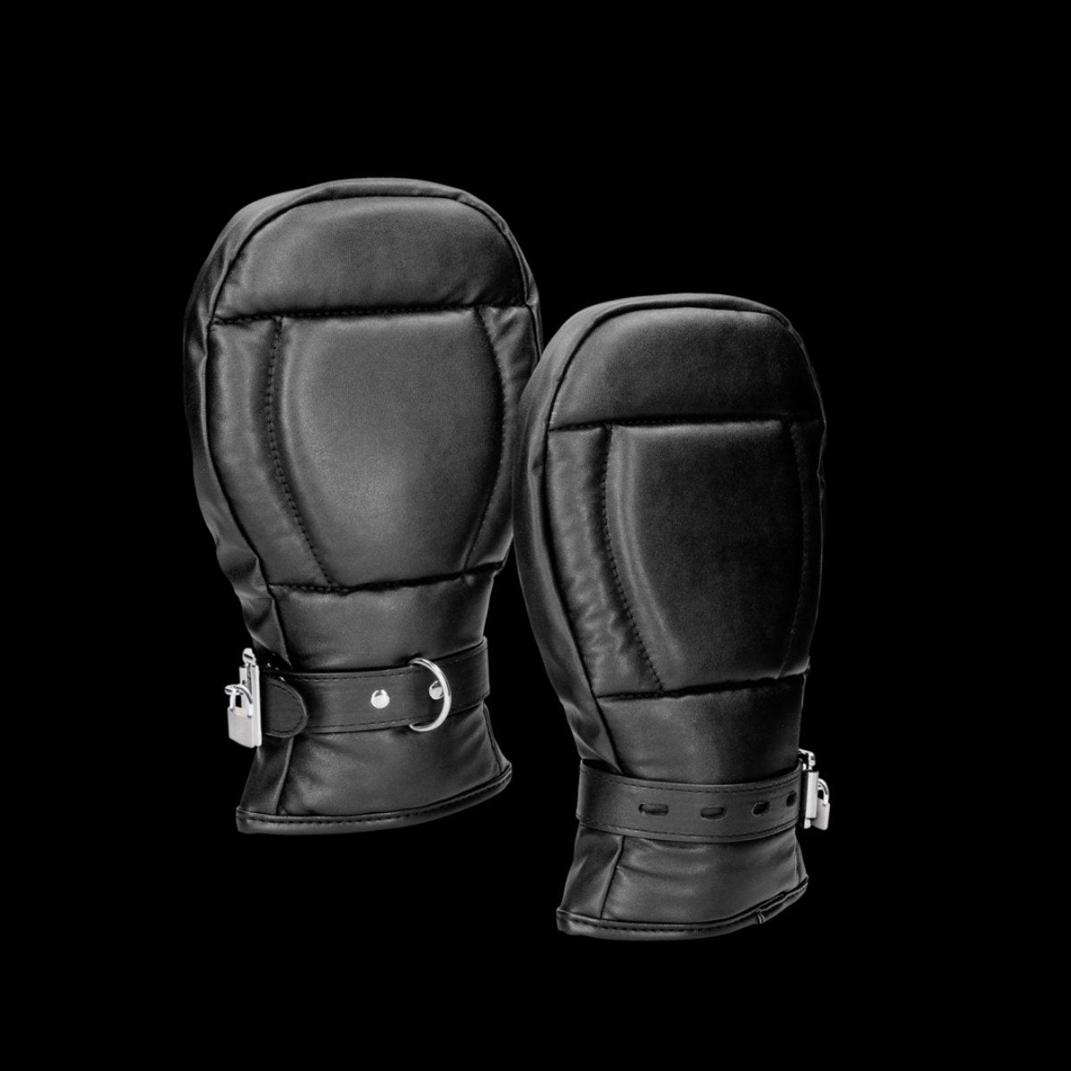 Puppy play handschoenen zwart met slotje - SM - speeltjes