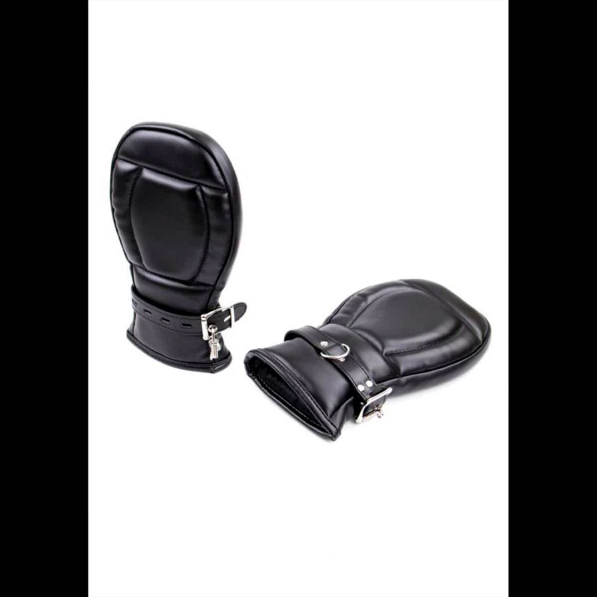 Puppy play handschoenen zwart met slotje - SM - speeltjes