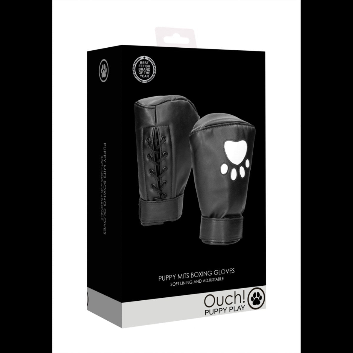 Puppy play handschoenen zwart/wit - SM - speeltjes