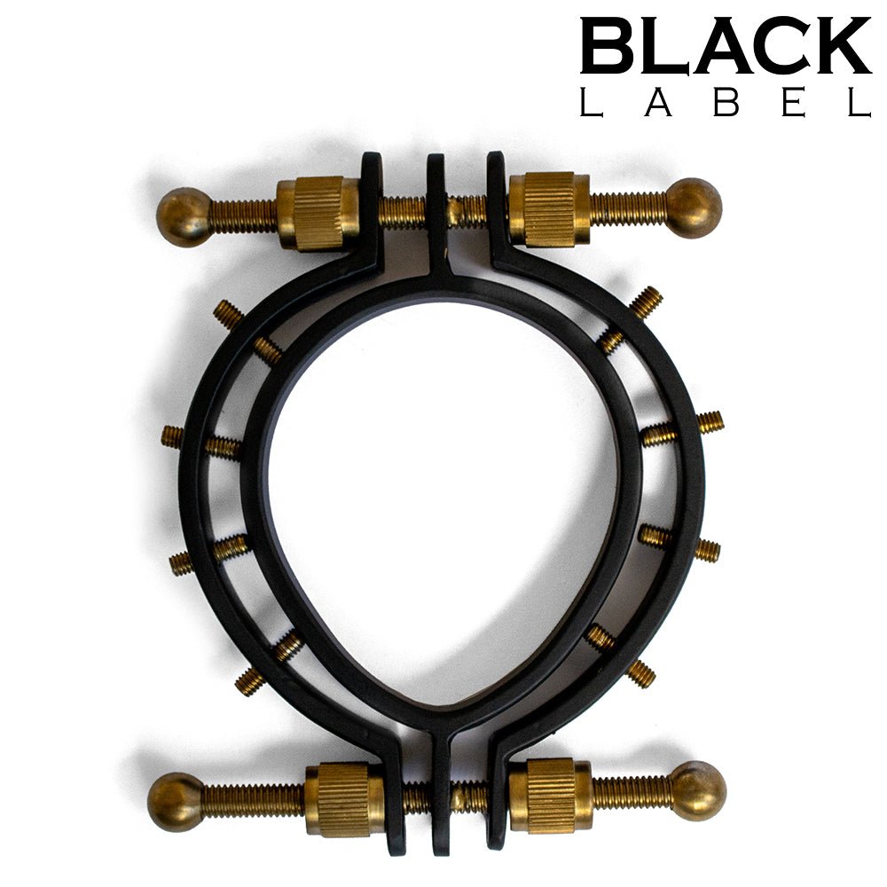Pussy Clamp 2.0 met Spikes – RVS BDSM Klem Zwart/Goud - Vaginale Klemmen - SM-speeltjes