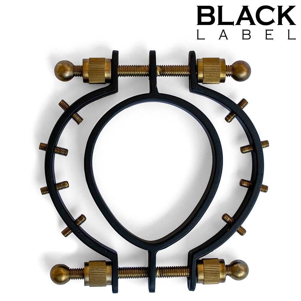 Pussy Clamp 2.0 met Spikes – RVS BDSM Klem Zwart/Goud - Vaginale Klemmen - SM-speeltjes