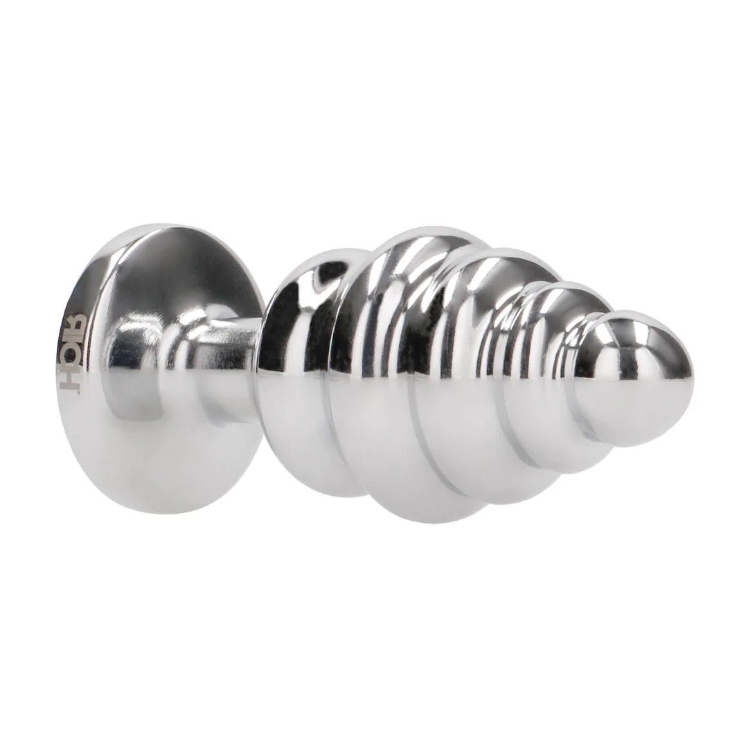 Ribbed Diamond butplug - 2.8" / 7 cm - Silver - SM - speeltjes