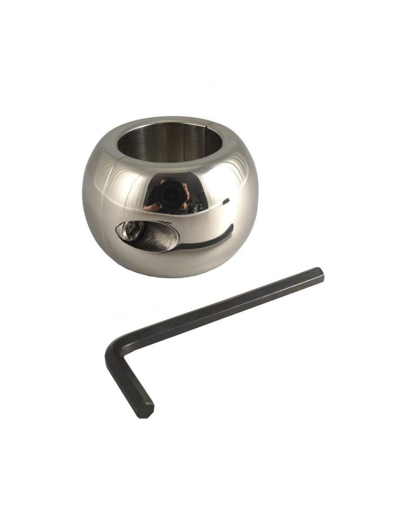 Rimba Ballstretcher Metaal Donutvorm – CBT Ring met Inbussleutel 4 cm - Ballstretcher - SM-speeltjes