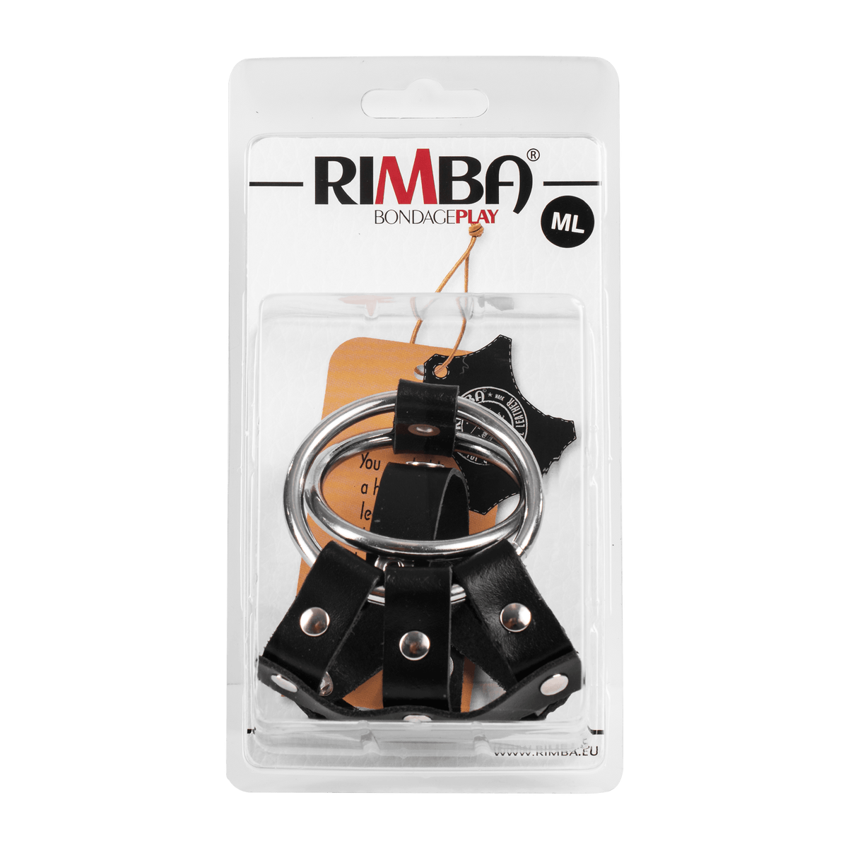 Rimba Bondage Play – Leren Balzakkooi met Spijkers – Handgemaakte CBT Kooi – Zwart - Balzakkooi - SM-speeltjes