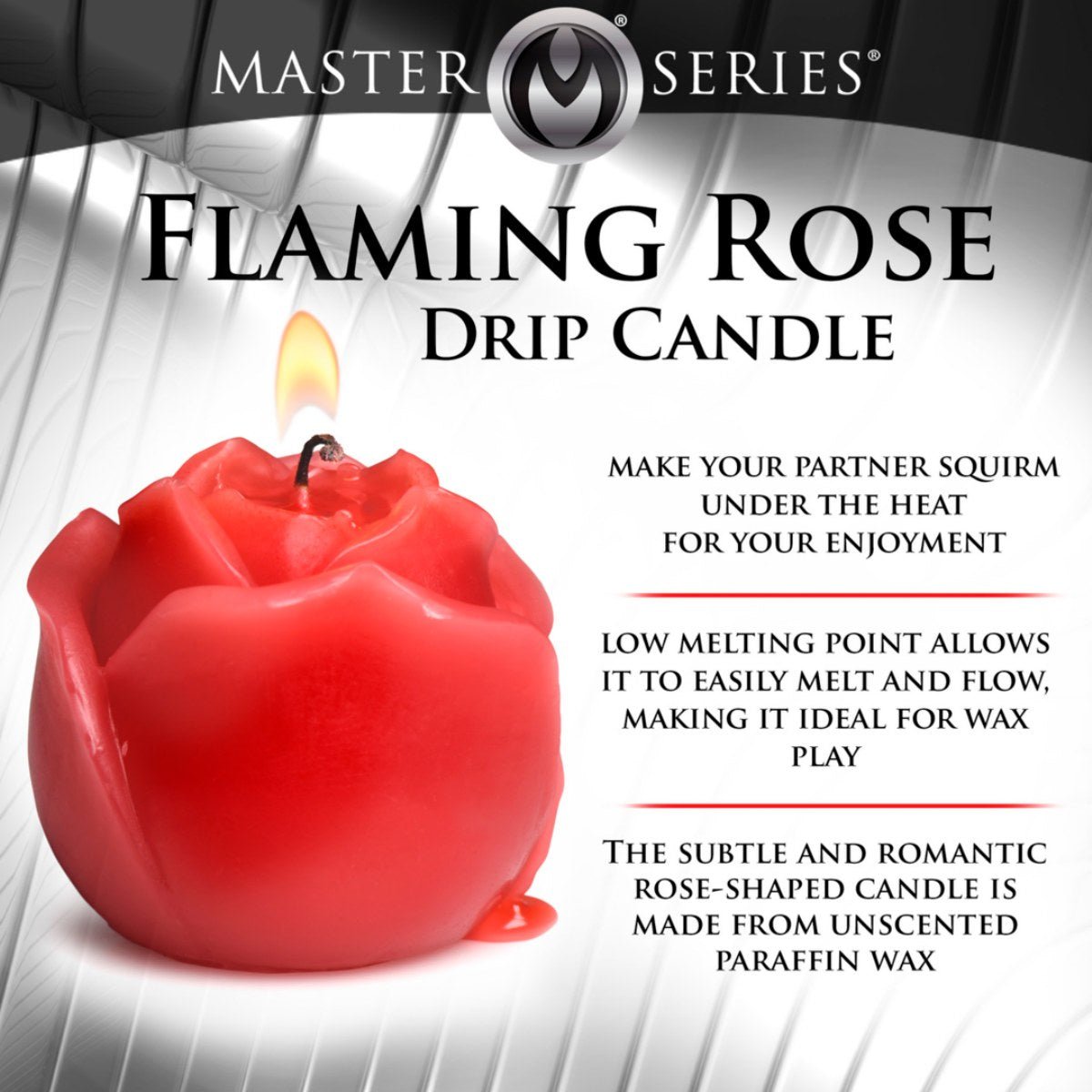 Rode druppelkaars roos - SM - speeltjes