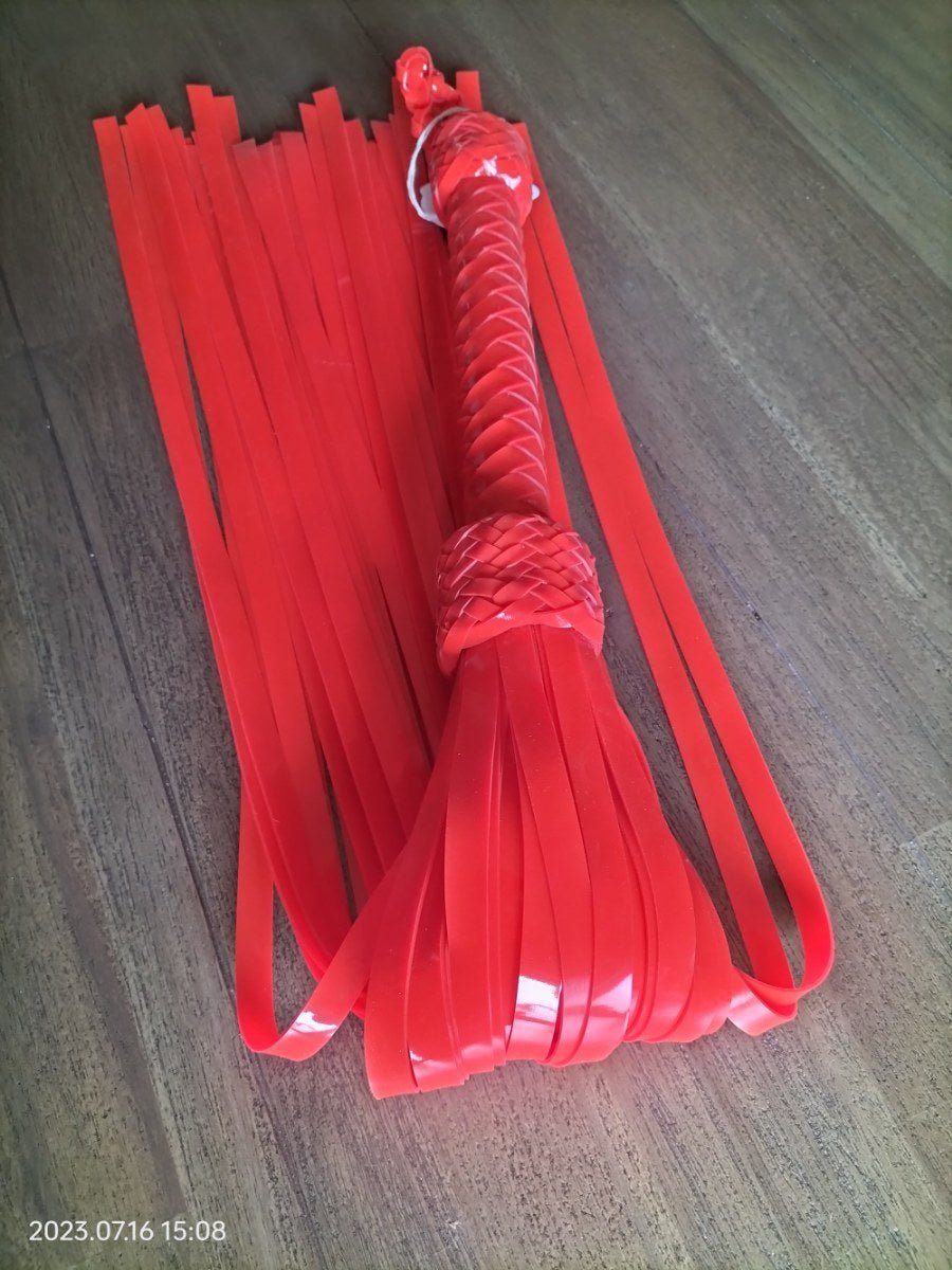 Rode silicone flogger - SM - speeltjes