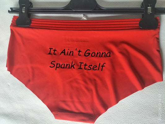 Rode slip met It ain't gonna spank itself slipje maat M - SM - speeltjes