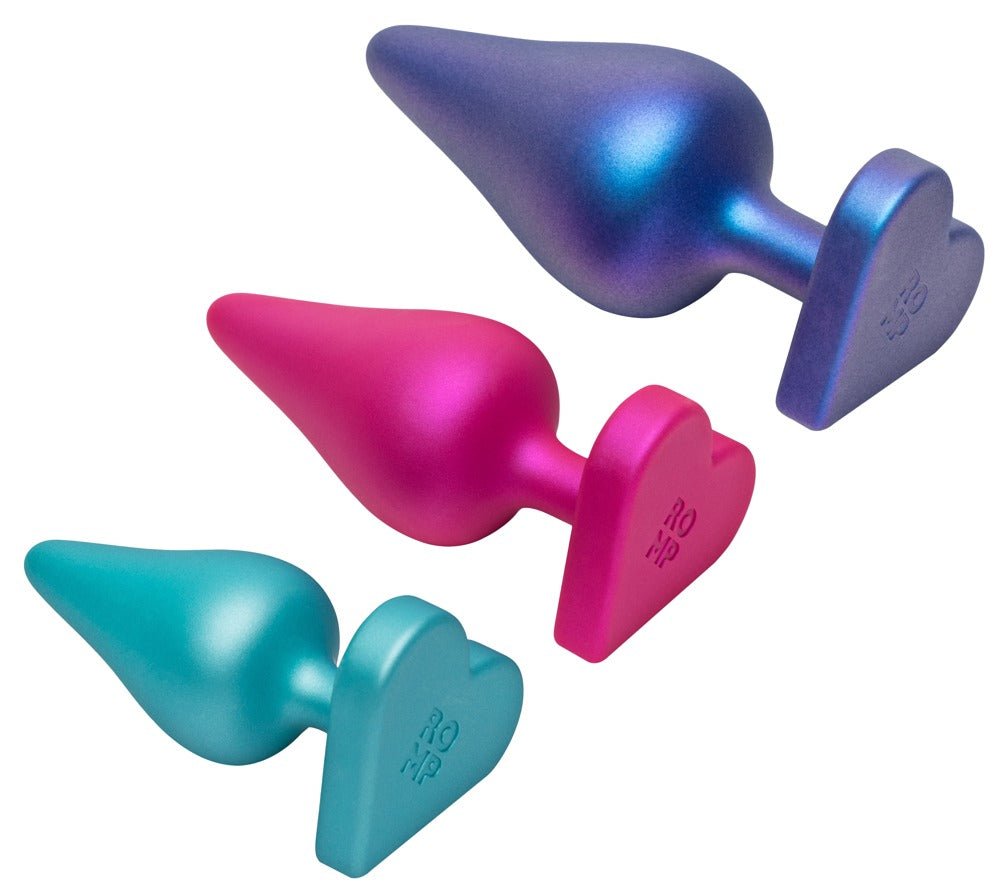 ROMP Luster Anaal Training Kit – 3 - Delige Siliconen Buttplug Set S/M/L - Anaalplug Set - SM - speeltjes