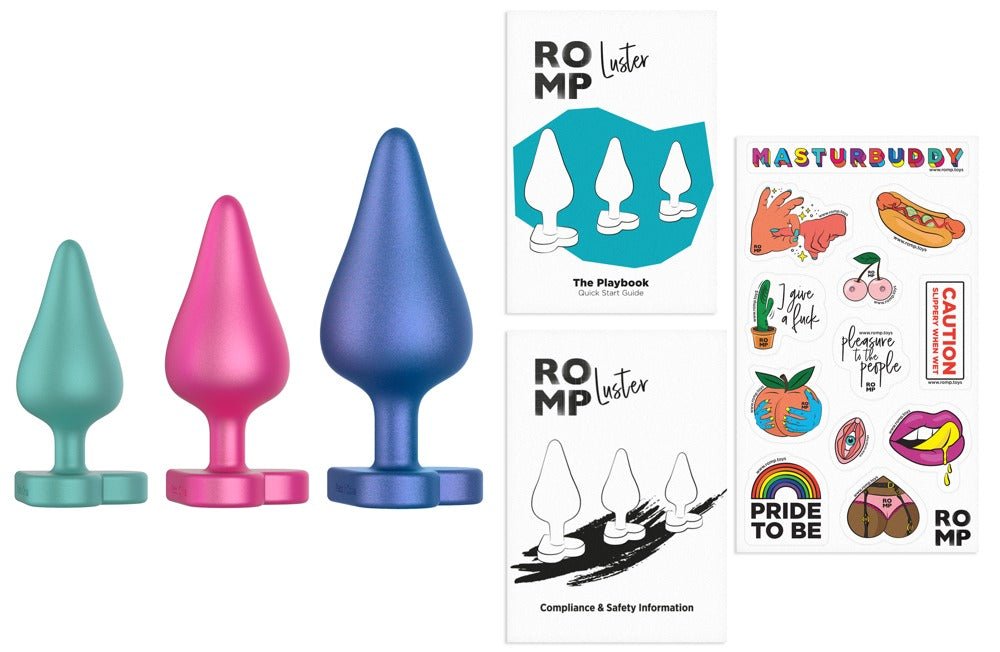 ROMP Luster Anaal Training Kit – 3 - Delige Siliconen Buttplug Set S/M/L - Anaalplug Set - SM - speeltjes