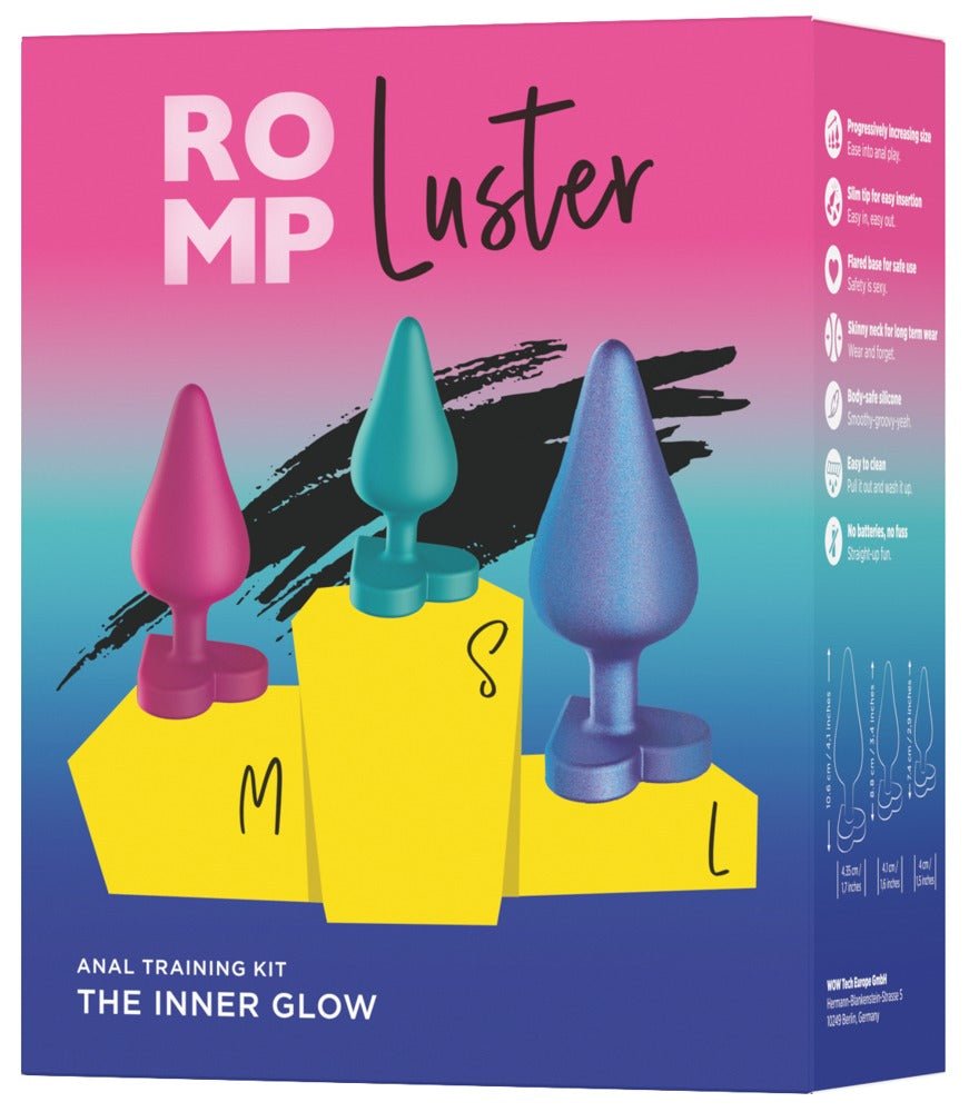 ROMP Luster Anaal Training Kit – 3 - Delige Siliconen Buttplug Set S/M/L - Anaalplug Set - SM - speeltjes