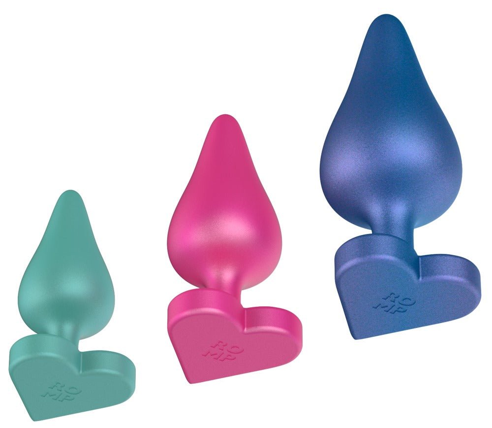 ROMP Luster Anaal Training Kit – 3 - Delige Siliconen Buttplug Set S/M/L - Anaalplug Set - SM - speeltjes