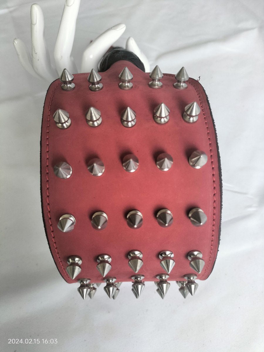 Rood zwart nubuck paddle met pins - SM - speeltjes