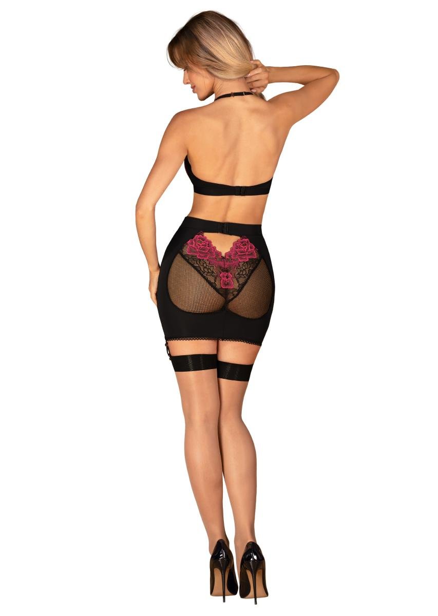 Rosenty Top & Skirt - Zwart/Paars - 2 maten - SM - speeltjes