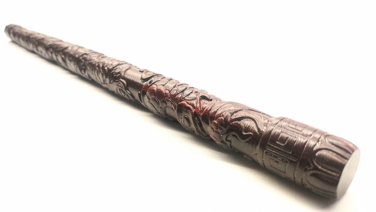 Rozenhouten Cane met Uitgesneden Figuren - Luxe Impact Play Stok 40cm - BDSM Cane - SM - speeltjes