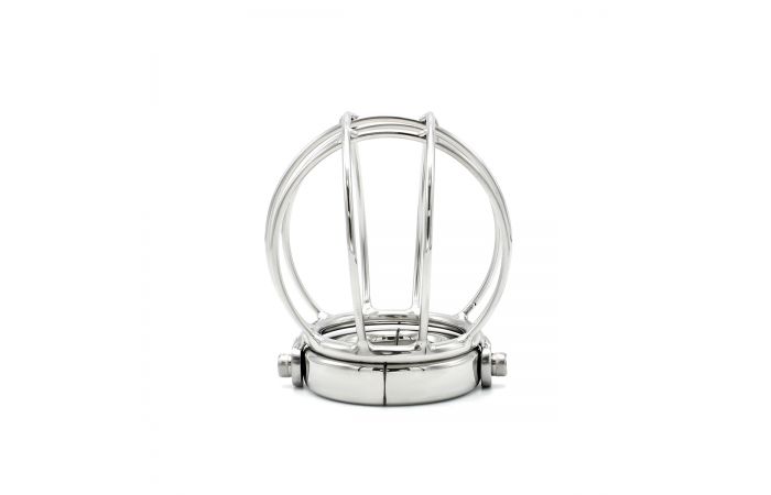 RVS Ballstretcher Ball Cage – Metalen Balzakkooi met Vergrendelbare Ring - CBT Ball Crusher - SM-speeltjes