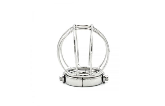 RVS Ballstretcher Ball Cage – Metalen Balzakkooi met Vergrendelbare Ring - CBT Ball Crusher - SM-speeltjes