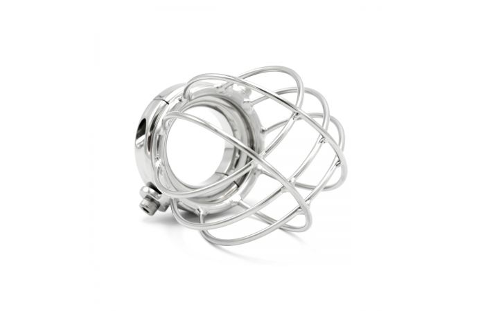 RVS Ballstretcher Ball Cage – Metalen Balzakkooi met Vergrendelbare Ring - CBT Ball Crusher - SM-speeltjes