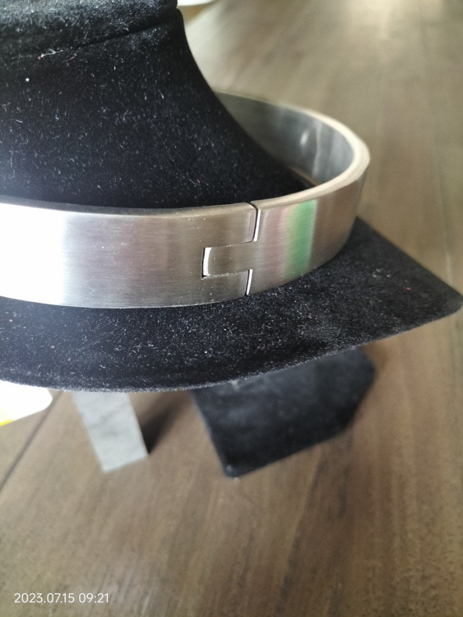RVS platte collar met slot - SM - speeltjes
