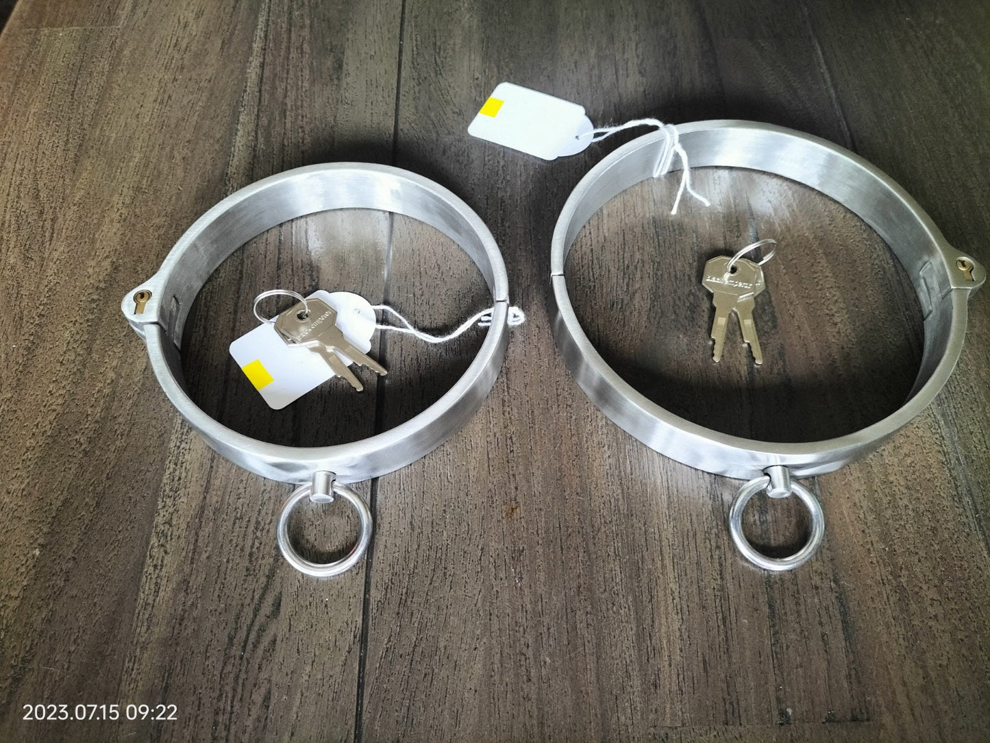 RVS platte collar met slot - SM - speeltjes