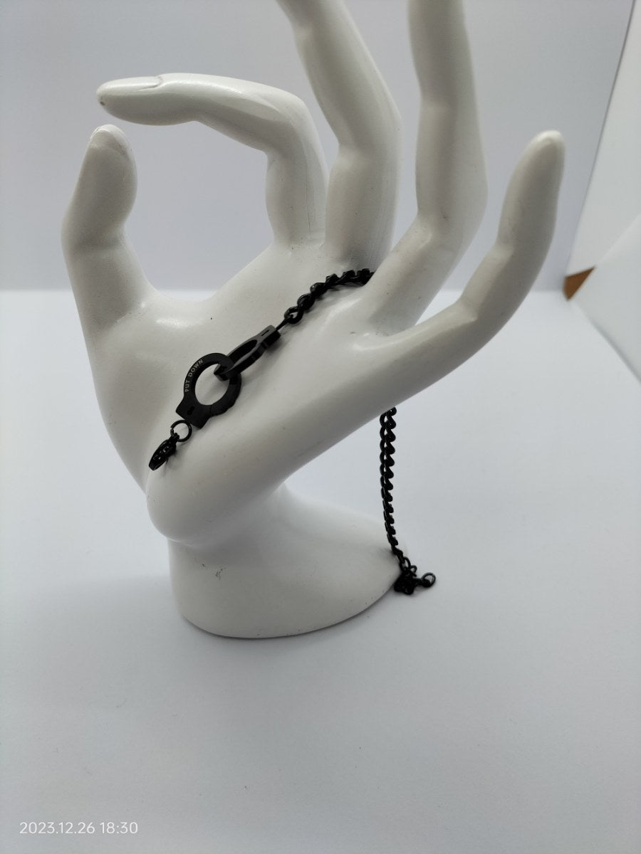 RVS zwartkleurige dames armband - SM - speeltjes