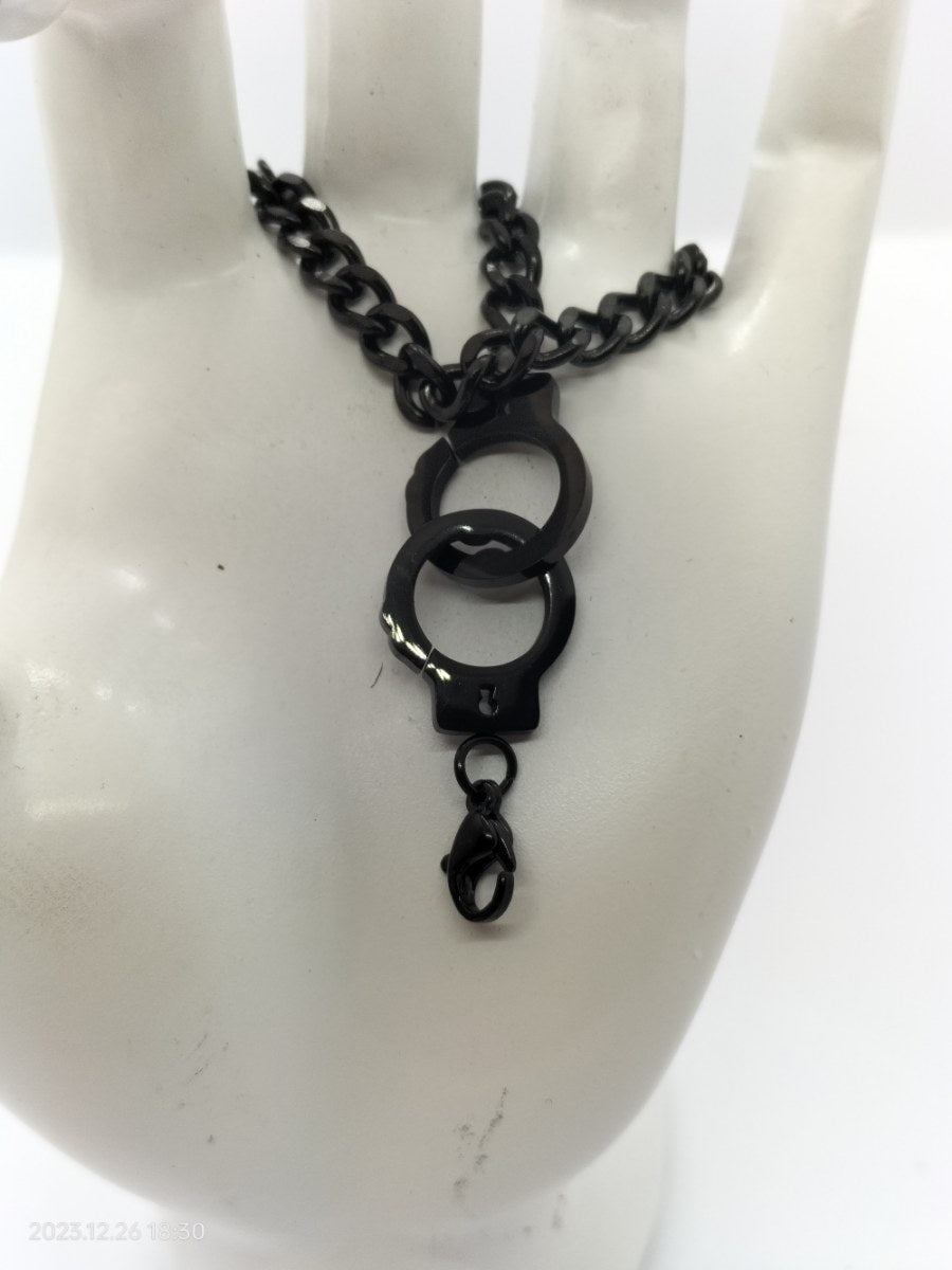 RVS zwartkleurige dames armband - SM - speeltjes