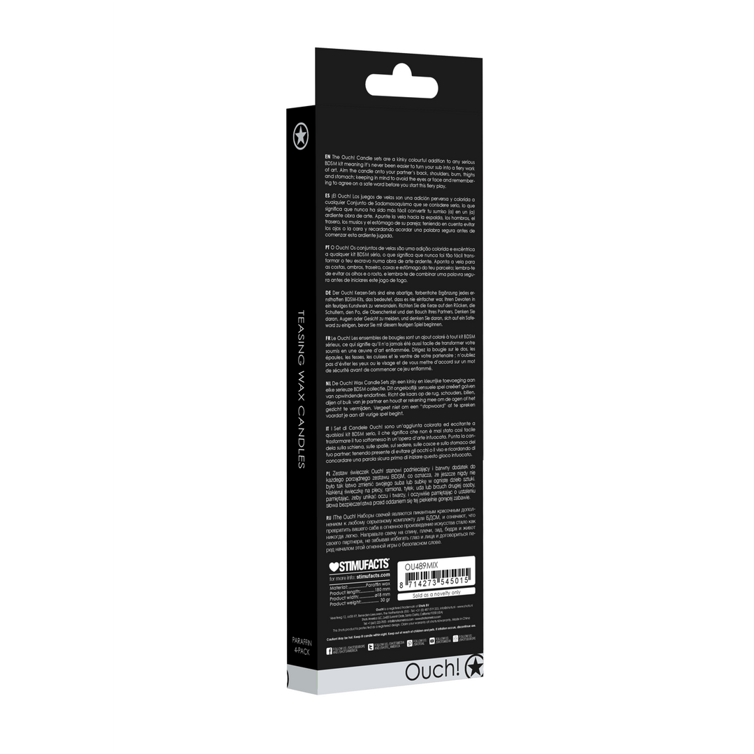 set van 4 wax play druppelkaarsen - SM - speeltjes