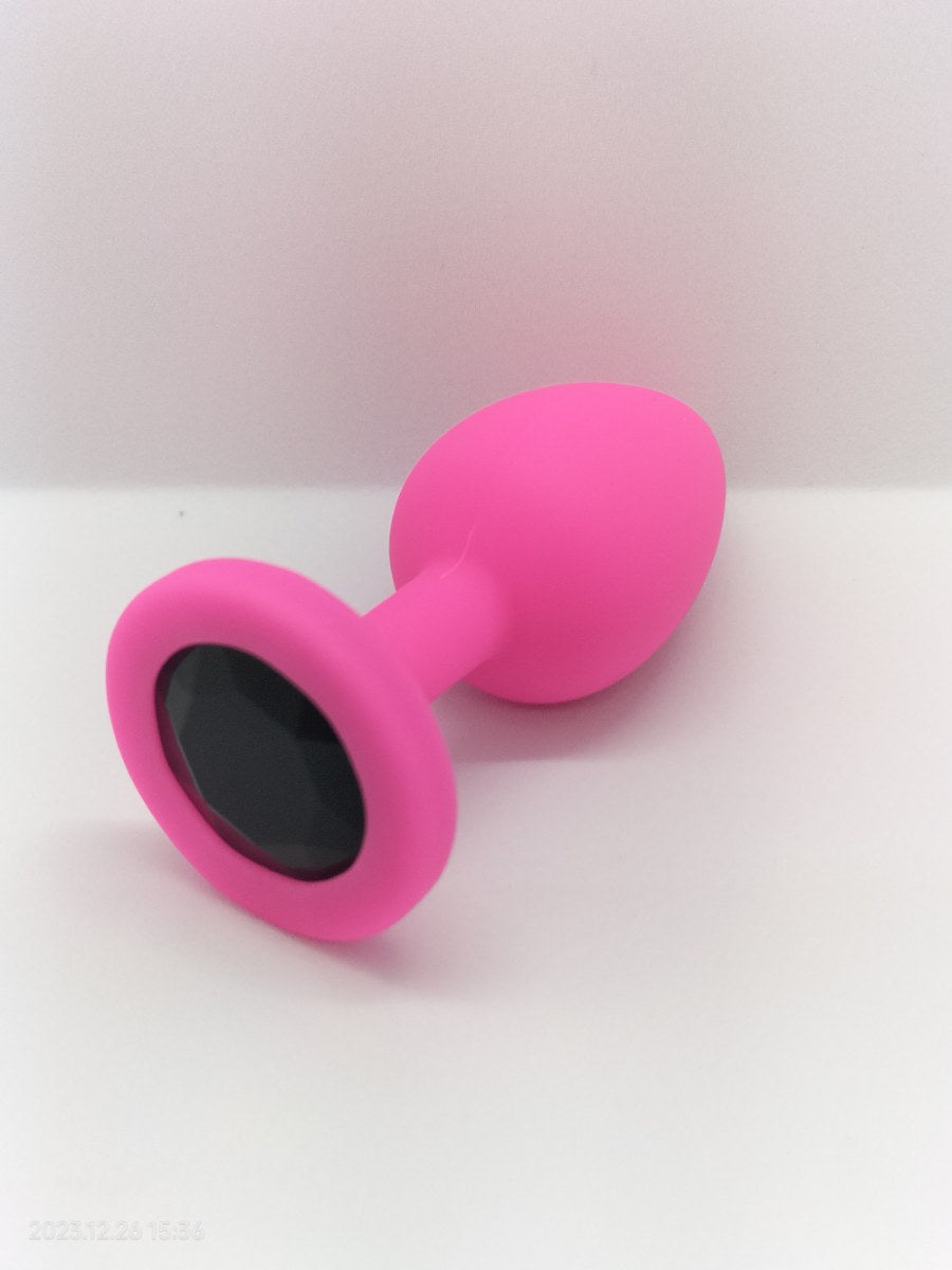 Silicone buttplug roze maat S - SM - speeltjes