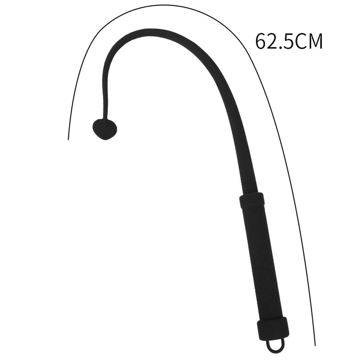 Silicone Single Tail Zweep 62cm met Hartje ❤️ - Impact Play BDSM - BDSM - SM - speeltjes