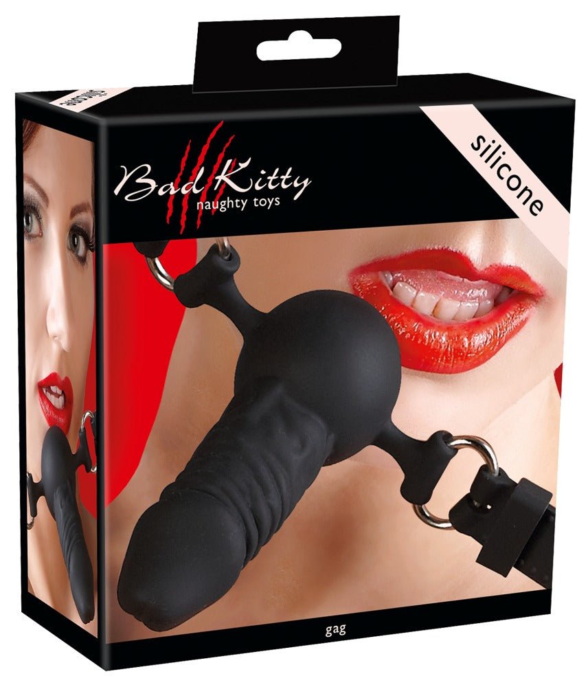 Siliconen Penis Knevel - Gag Ball met Penis Vorm 9,5cm - BDSM - Gagballs & Knevels - SM - speeltjes