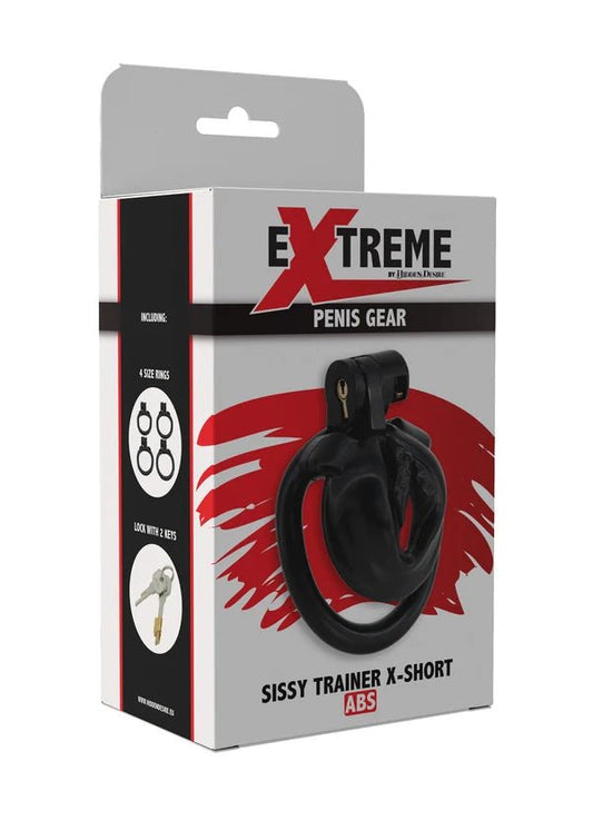 Sissy Trainer Cock Lock X-Short – Ultraplatte Kuisheidskooi met Vaginavorm - Kuisheidskooi - SM-speeltjes