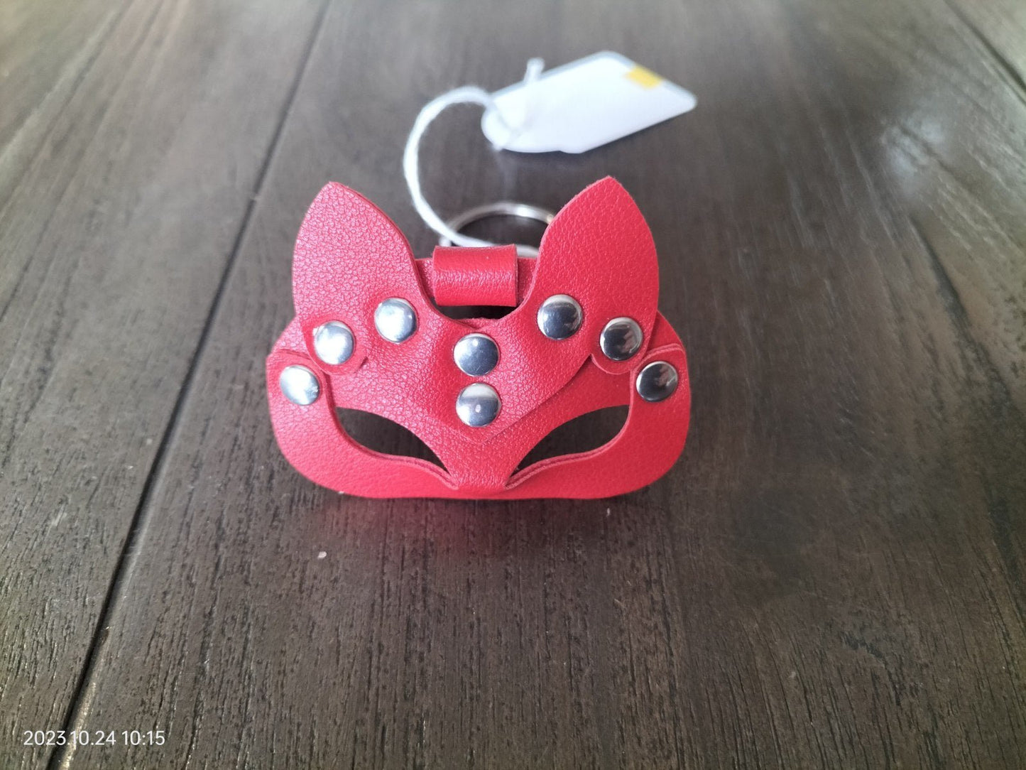 sleutelhanger met kitten maskertje rood of zwart - SM - speeltjes