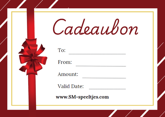 SM - speeltjes cadeaubon (verschillende waarden) - SM - speeltjes