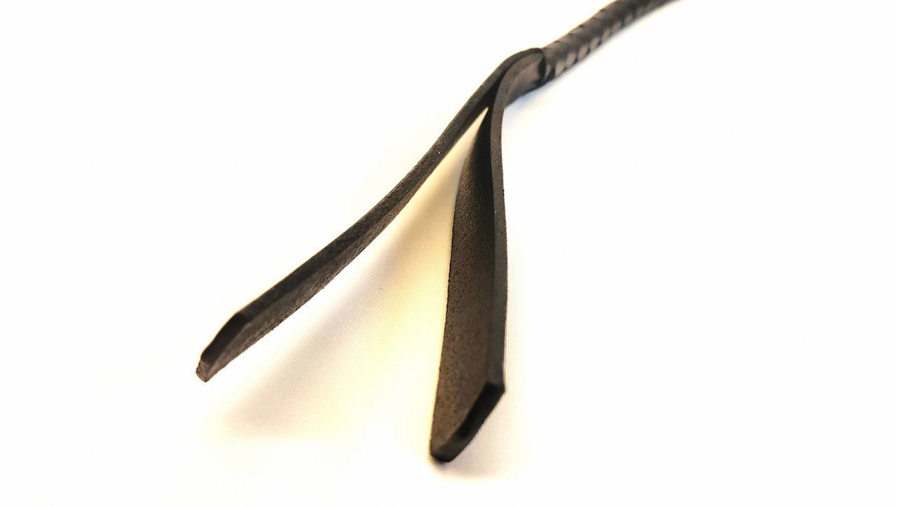 Snake Whip 120cm Dubbele Flap - Impact Play Zweep BDSM Toy Zwart - BDSM - SM - speeltjes