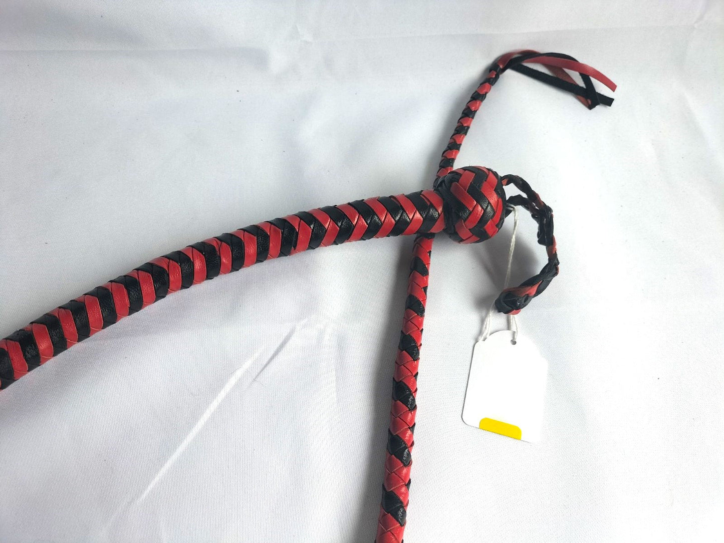 Snake whip rood/zwart - SM - speeltjes