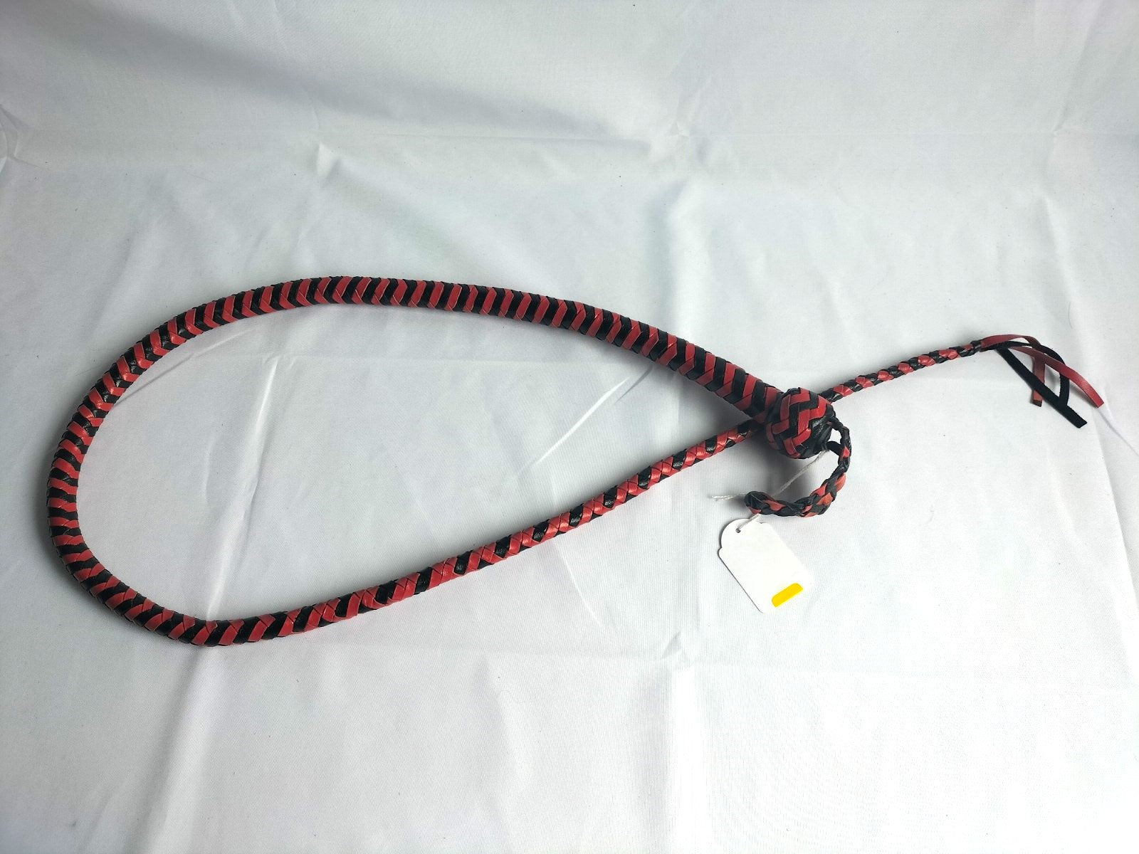 Snake whip rood/zwart - SM - speeltjes