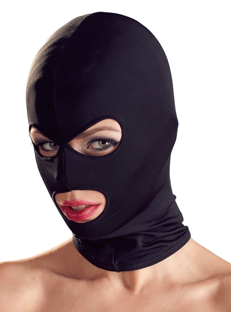 Spandex hoofdmasker met ogen en mond opening - SM - speeltjes