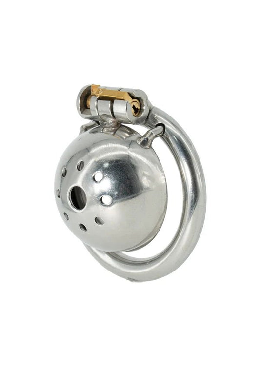 Stainless Vault X-Short – Gesloten RVS Kuisheidskooi - BDSM - SM-speeltjes