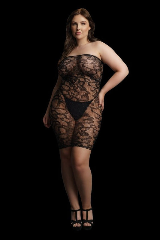 Star strass bodysuit zwart - SM - speeltjes