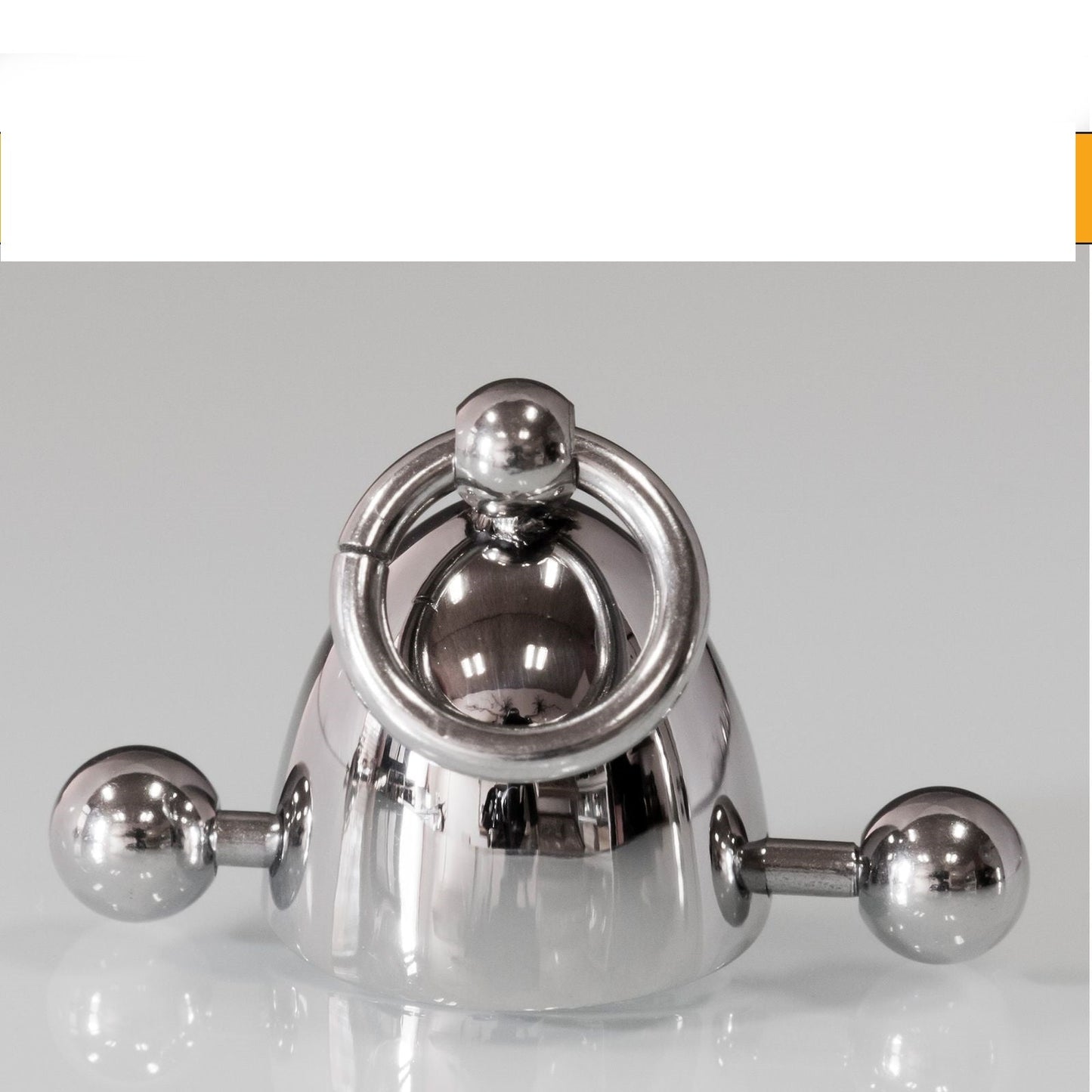 Tepelkapje met Story of O ring aan voor gepiercete tepel - SM - speeltjes