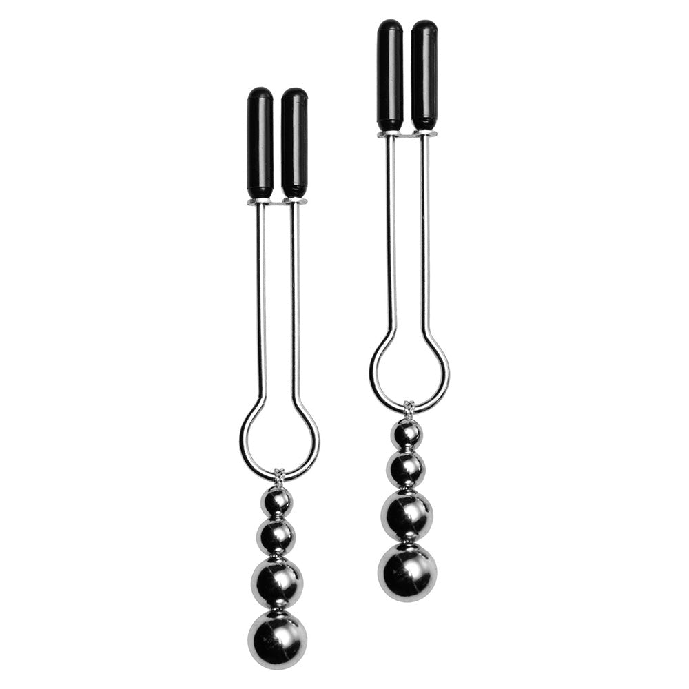 Tepelklemmen met Gewichten 3 Balletjes - Nipple Clamps BDSM Toys 15g - BDSM Toys - SM - speeltjes
